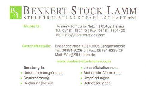Logo Benkert-Stock-Lamm

Steuerberatungsgesellschaft mbH